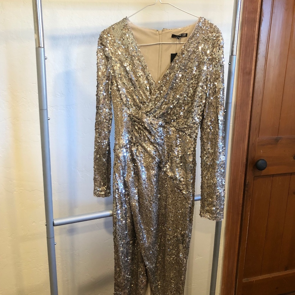 Gold/silver sequin dress